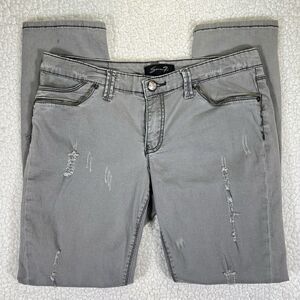 Seven 7 Jeans Women’s‎ Size 10 (Actual 33x29) Gray Slim Straight Leg Mid Rise
